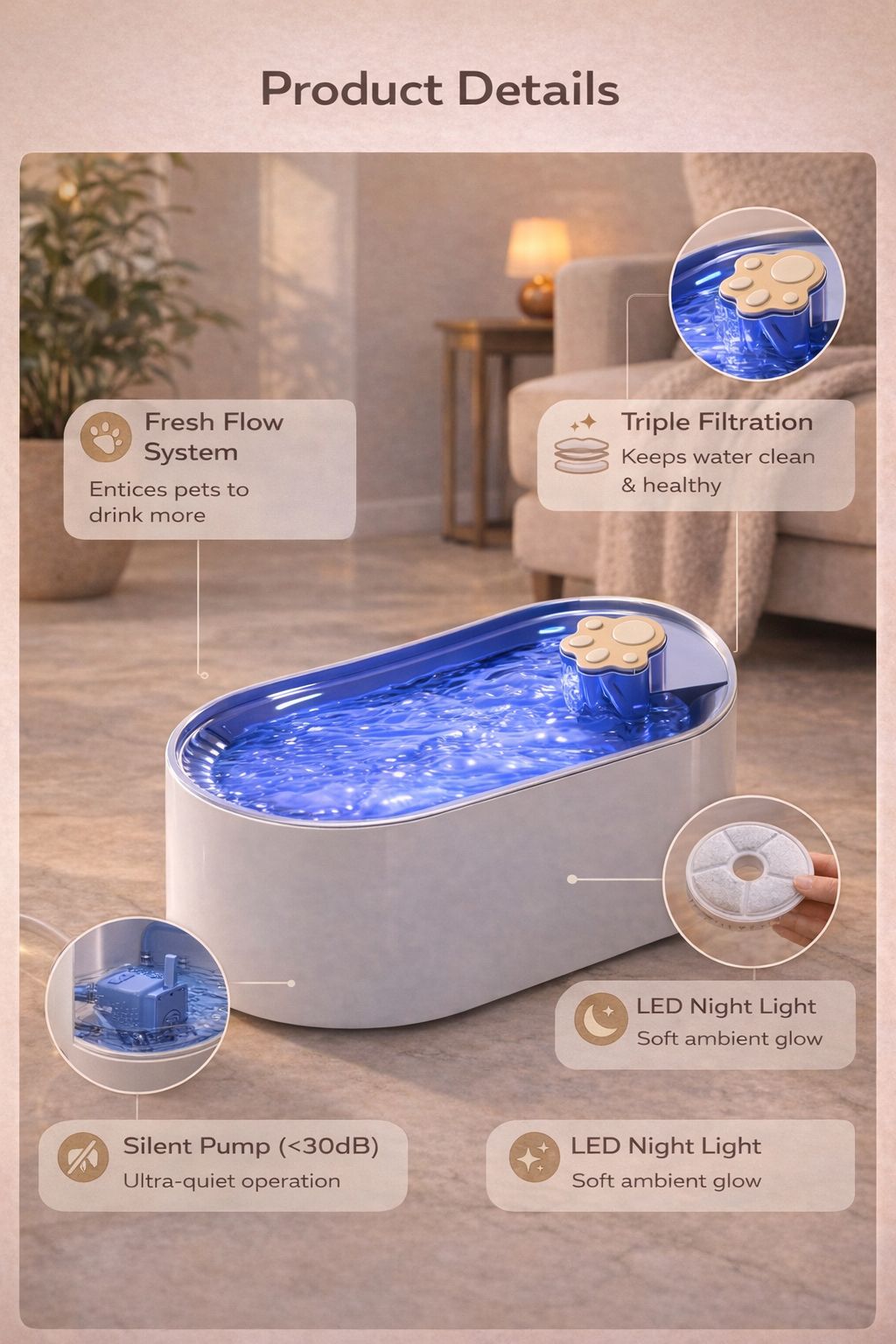 SmartFlow™️ Pet Water Fountain
