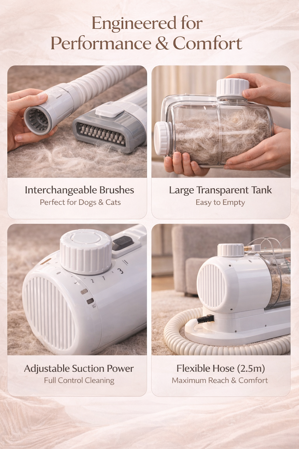Premium Pet Grooming Vacuum